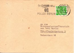 BERLIN. Enveloppe Avec Oblitération De 1951. Téléphone De La Police De Berlin. - Police - Gendarmerie