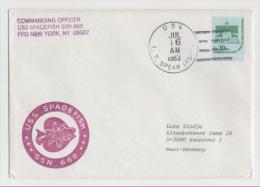 2 Verschiedene Naval Cover USS Spadefish SSN 668 - Sous-marins