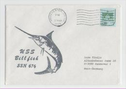 5 Verschiedene Naval Cover USS Billfish SSN 676 - U-Boote