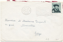 1955 Brief Met PZ 965 Van Uccle Naar Liege Zie Scan(s) - Covers & Documents