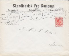 Denmark SKANDINAVISK FRØ KOMPAGNI, KØBENHAVN C. 1916 Cover Brief To ASSENS (2 Scans) - Storia Postale