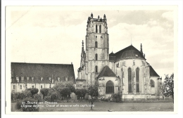 Cp, 01, Bourg-en-Bresse, L'Eglise De Brou, Chevet Et Ancienne Salle Capitulaire, Voyagée 1953 - Eglise De Brou