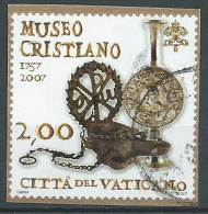 2007 VATICANO USATO MUSEO CRISTIANO 2,00 EURO - VV2 - Usados