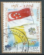 2006 VATICANO USATO SINGAPORE 2,00 EURO - VV2-3 - Gebruikt