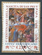 2004 VATICANO USATO S. PIO V 2,00 EURO - VV2-3 - Usados