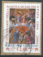 2004 VATICANO USATO S. PIO V 2,00 EURO - VV2-4 - Used Stamps