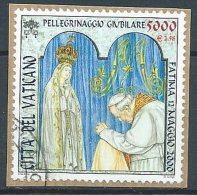 2001 VATICANO USATO PELLEGRINAGGI GIOVANNI PAOLO II 5000 LIRE - VV2-4 - Used Stamps