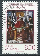 1992 VATICANO USATO SCOPERTA DELL'AMERICA 850 LIRE - VV2 - Used Stamps
