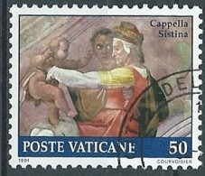 1991 VATICANO USATO CAPPELLA SISTINA 50 LIRE - VV2-2 - Oblitérés