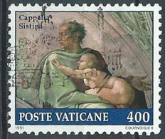 1991 VATICANO USATO CAPPELLA SISTINA 400 LIRE - VV2 - Used Stamps
