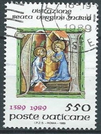 1989 VATICANO USATO FESTA DELLA VISITAZIONE 550 LIRE - VV2 - Used Stamps