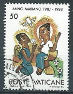 1988 VATICANO USATO ANNO MARIANO 50 LIRE - VV2-3 - Used Stamps