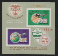HF32-KOLUMBIEN / COLOMBIA.-S/S.- MI: BLOCK  31- 1969.- MNH .-. PLANES / AVIONES- EXFILBO`69 .-. CV €: 5.50 - Colombia