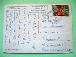 Switzerland 1976 Postcard "Voralp House" To Germany - Europa CEPT Music Guitar - Storia Postale