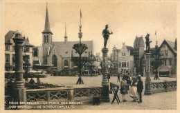 Vieux  BRUXELLES -   La Place  Des Bailles 1935 - Istituzioni Internazionali