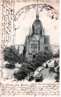 Germany. Berlin-Kreuzberg, Heilige Kreuzkirche, Strassenbahn. Gruss Aus Berlin. - Kreuzberg