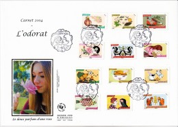 FDC 2014 - Grande Enveloppe - L'Odorat - 1er.10.2014 à Paris   (timbres Issus Carnet) - 2010-2019