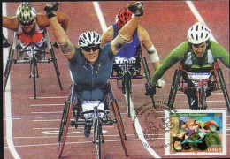 ATHLETISME HANDISPORT  CARTE  OBLITERATION PREMIER JOUR RARE - Sport Paralimpici