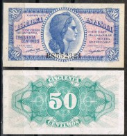 R 559. Billete 50 Cts Republica 1937. Nuevo Sin Uso. Plancha - 1-2 Peseten