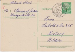 Bund Heuss P 31 PSt I Stempel Steindorf ü Wetzlar 1957 - Cartes Postales - Oblitérées