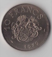 ** 10 FRANCS MONACO 1979 FDC ** - 1960-2001 Nouveaux Francs