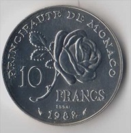 ** 10 FRANCS ESSAI ARGENT GRACE MONACO 1982 FDC ** - 1960-2001 New Francs
