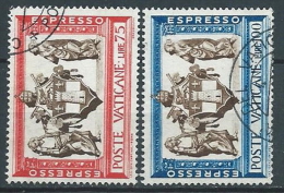 1960 VATICANO USATO EPRESSO MISERICORDIA 2 VALORI - VV4-5 - Exprès