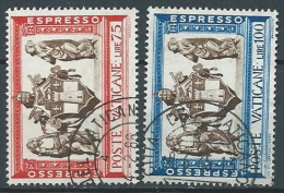 1960 VATICANO USATO EPRESSO MISERICORDIA 2 VALORI - VV4-6 - Priority Mail