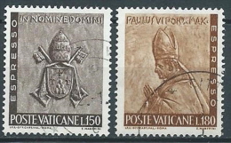 1966 VATICANO USATO EPRESSO LAVORO 2 VALORI - VV4-2 - Priority Mail