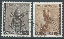 1966 VATICANO USATO EPRESSO LAVORO 2 VALORI - VV4-4 - Eilsendung (Eilpost)