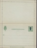 Denmark Postal Stationery Ganzsache Entier 7 Auf 5 Ø Christian X. Kartenbrief Korrespondancekort (26-C) Mint ** - Ganzsachen