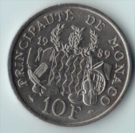 ** 10 FRANCS MONACO 1989 FDC ** - 1960-2001 Neue Francs