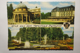 (5/5/54) AK "Bad Pyrmont" Gruß Aus Dem Weltbad Pyrmont, Mehrbildkarte Mit 4 Ortsansichten - Bad Pyrmont