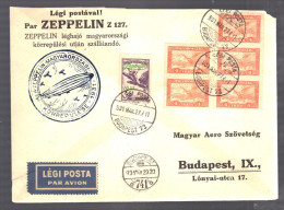 HONGRIE 1931 Lettre Budapest Voyagée Par Zeppelin - Cartas & Documentos