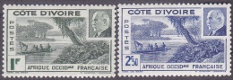 Colonie Fr. Maréchal Pétain Détail De La Série ** Cote D'Ivoire N° 169 Et 170 Lagune Ebrié - 1941 Série Maréchal Pétain