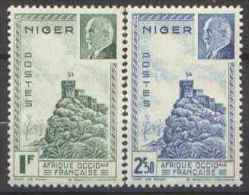 Colonie Fr. Maréchal Pétain Détail De La Série ** Niger N° 93 Et 94 Forteresse De Zinder - 1941 Série Maréchal Pétain