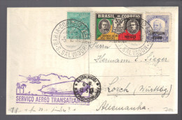 BRESIL 1932 CPde Bahia Pour Lorch Allemagne Via  Zeppelin - Luchtpost (private Maatschappijen)