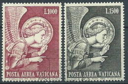 1968 VATICANO USATO POSTA AEREA ANGELO 2 VALORI - VV4 - Posta Aerea