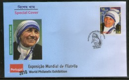 Bangladesh 2010 Mother Teresa Of India Birth Centenary Nobel Prize Winner Special Cover #16036 - Mother Teresa