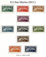 San-Marino-(M.F.)-0081 - 1931 - Sassone: P.A.n.1/10 (+) LH - Airmail