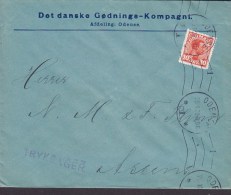 Denmark DET DANSKE GØDNINGS-KOMPAGNI (Fertilizer) ODENSE 1920 Cover Brief Bull Cachet Tryksager Line Cds. (2 Scans) - Storia Postale