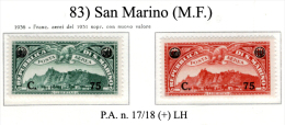 San-Marino-(M.F.)-0083 - 1936 - Sassone: P.A.n.17/18 (+) LH - Posta Aerea
