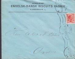 Denmark Aktieselskabet ENGELSK-DANSK BISCUITS FABRIK, KJØBENHAVN (L.) 1919 Cover Brief To ASSENS Arrival (2 Scans) - Covers & Documents