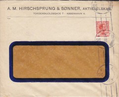 Denmark A. M. HIRSCHSPRUNG & SØNNER (Cigars & Tobacco),  KJØBENHAVN (K.) 1919 Cover Brief To ASSENS Arrival (2 Scans) - Covers & Documents