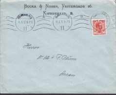 Denmark BUCKA & NISSEN (Isenkram, Hardware), KJØBENHAVN (11.) 1917 Cover Brief To ASSENS Arrival (2 Scans) - Lettres & Documents