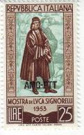 TRIESTE A  1953 LUCA SIGNORELLI CAT.SASS. N°186 SERIE COMPL. FRANCOBOLLO NUOVO  MNH** - Mint/hinged