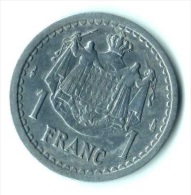 ** 1 FRANC MONACO ALLU.1943 Sans Date TTB+ ** - 1922-1949 Louis II