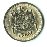 ** 1 FRANC MONACO  BRONZE ALLU.1943 Sans Date TTB ** - 1922-1949 Louis II.