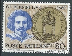 1980 VATICANO USATO BERNINI 80 LIRE - VV3-2 - Usati