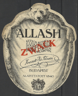 Hungary,  Zwack, Allash, Double Cumin, Around 1930. - Alcools & Spiritueux